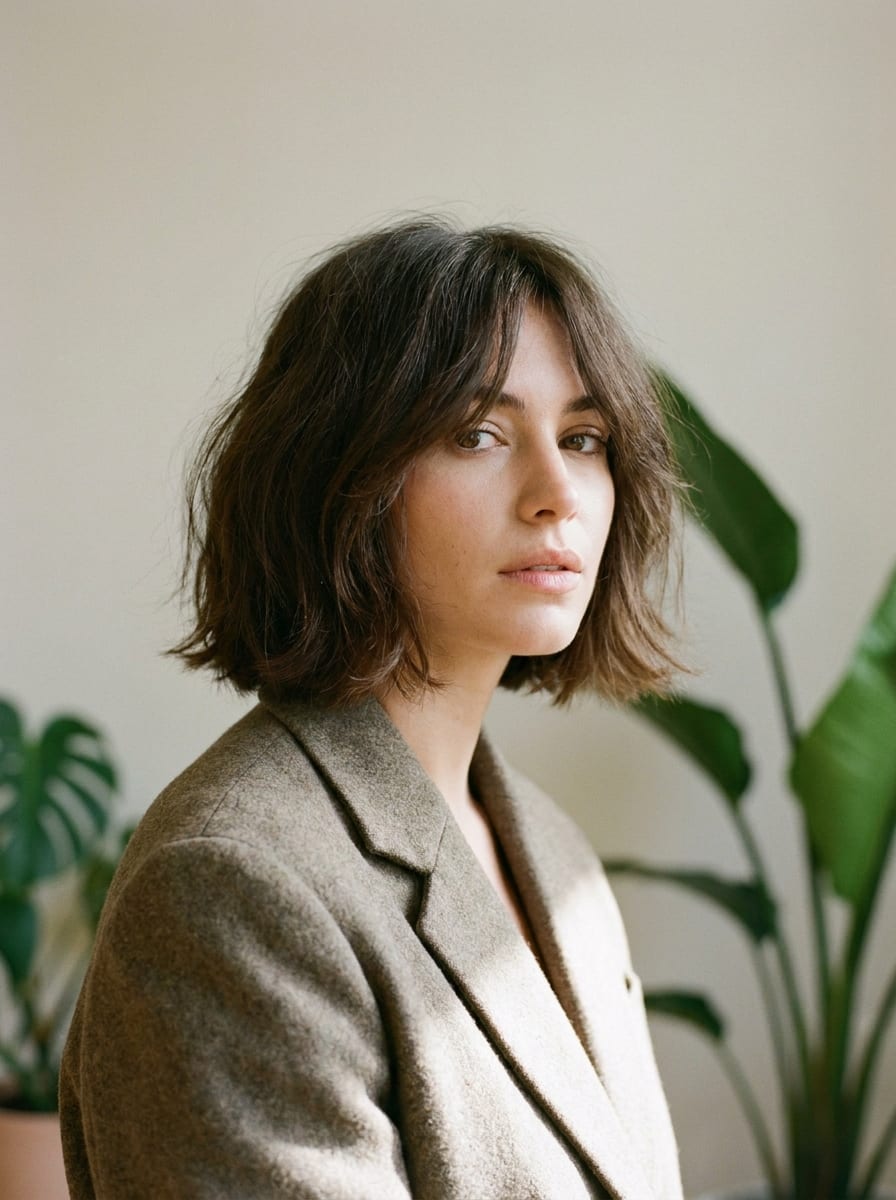 French Bob mit soften Spitzen - Bob Frisur für dickes Haar